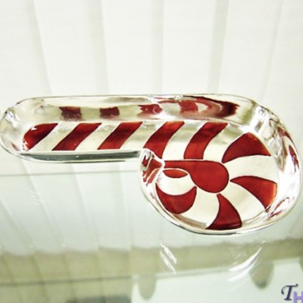 NWT $39.99 Godinger Crystal silver plated dish